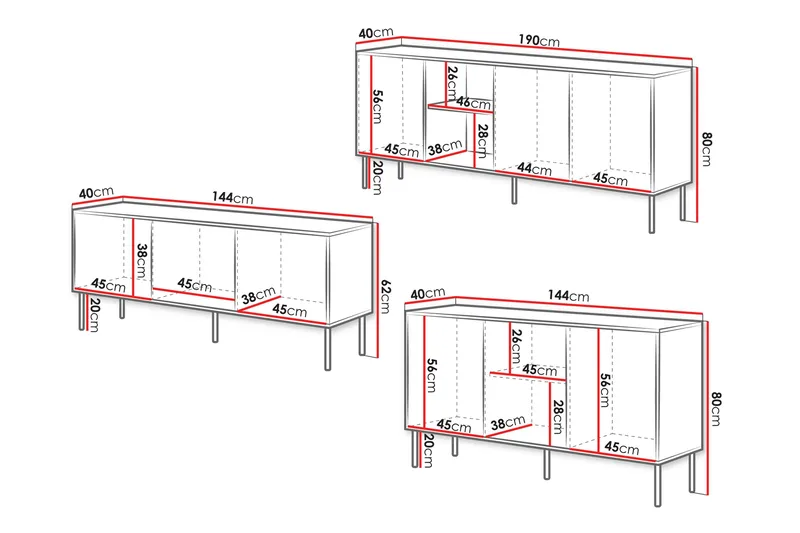 Stintino Møbelsett Til Stue - Beige/Brun - Møbler - Møbelsett - Møbelsett til stue