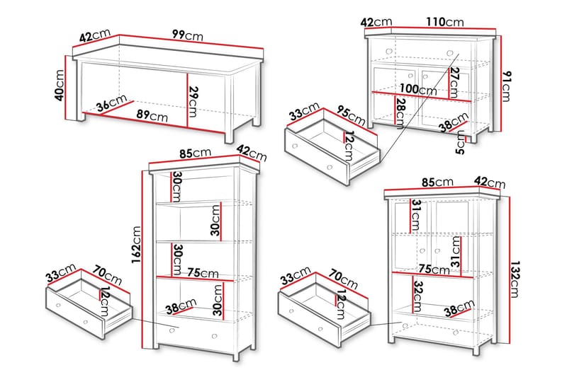 Storys Stue Møbelsett - Brun - Møbler - Møbelsett - Møbelsett til stue