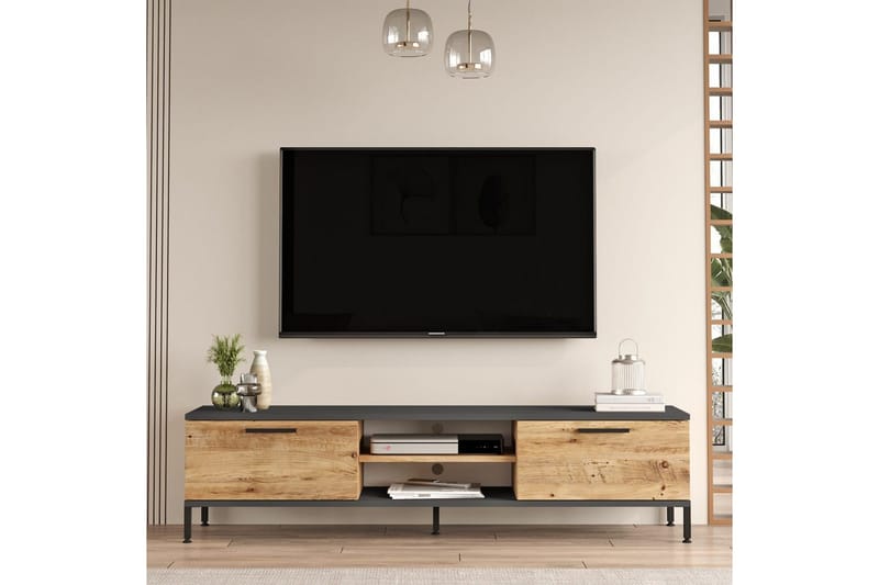 Stuemøbelsett Galloway Atlantisk Furu / Antrasitt - Grå - Møbler - Møbelsett - Møbelsett til stue