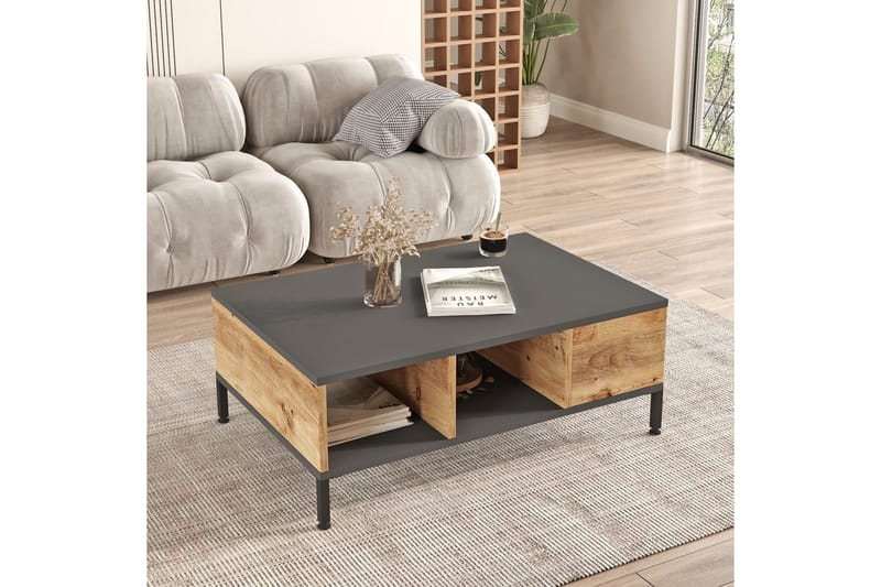 Stuemøbelsett Galloway Atlantisk Furu / Antrasitt - Grå - Møbler - Møbelsett - Møbelsett til stue