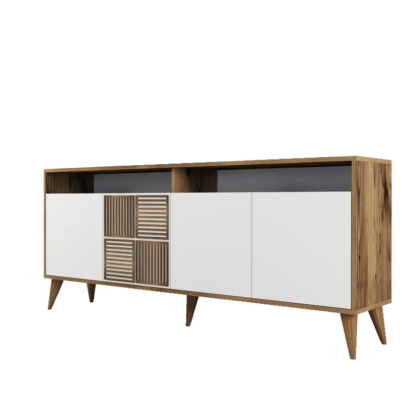 Stuemøbelsett Hanah Home Milan500 (180 x 78,6 x 35 cm) Valnøtt / hvit, undefined