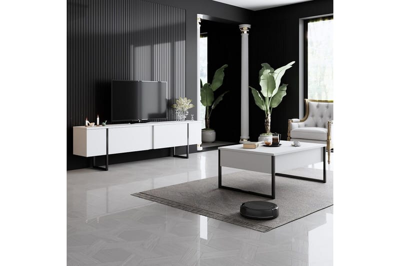Stuemøbelsett Masafumie Sett Hvit / Svart - Hvit / Svart - Møbler - Møbelsett - Møbelsett til stue