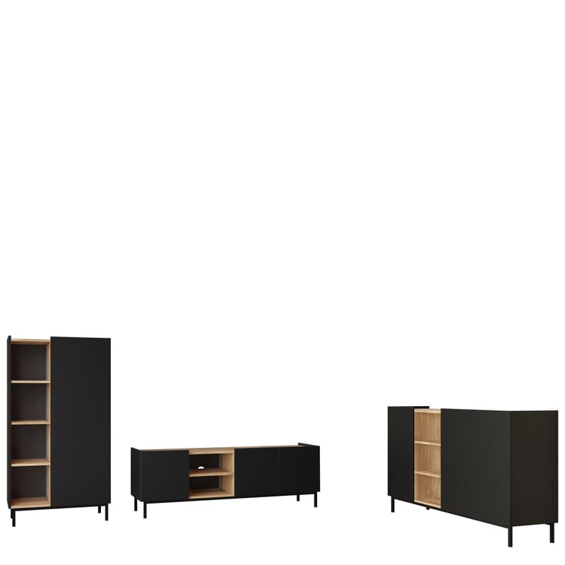 Tavrin Møbelsett for stue, Svart