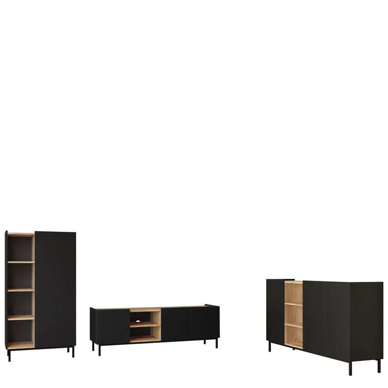 Tavrin Møbelsett for stue, Svart