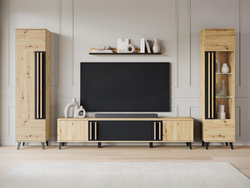 Torvos Møbelsett for stue - Brun/Svart - Møbler - Møbelsett - Møbelsett til stue