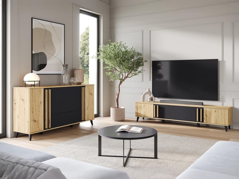 Torvos Møbelsett for stue - Brun/Svart - Møbler - Møbelsett - Møbelsett til stue