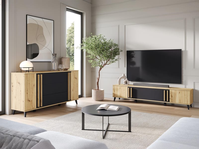 Torvos Møbelsett for stue - Brun/Svart - Møbler - Møbelsett - Møbelsett til stue