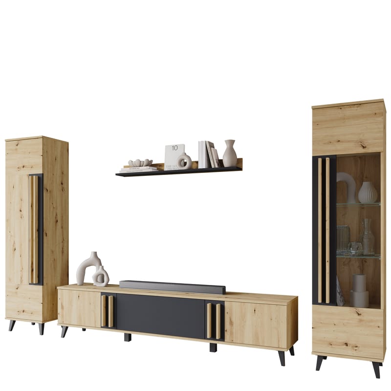 Torvos Møbelsett for stue - Brun/Svart - Møbler - Møbelsett - Møbelsett til stue