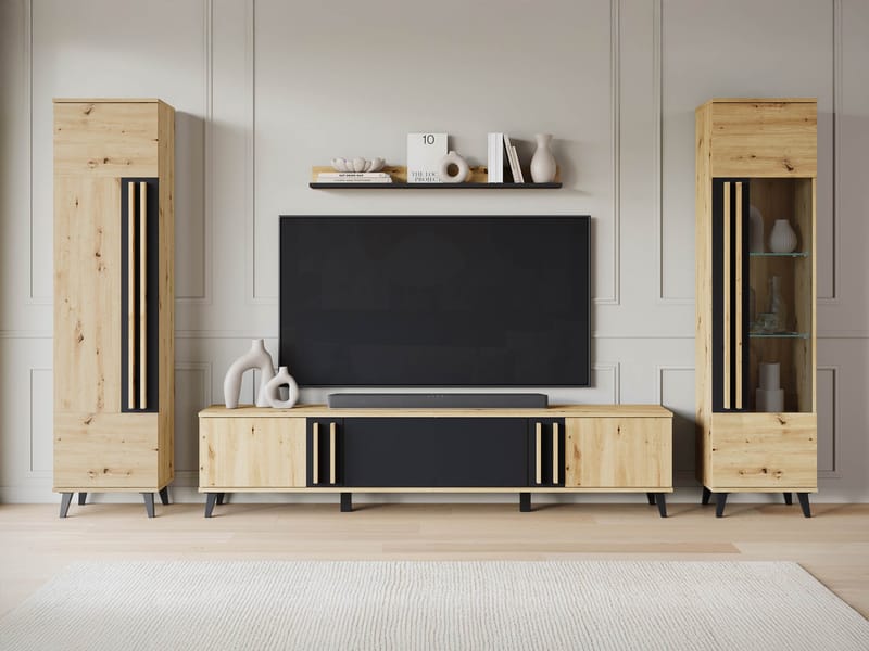 Torvos Møbelsett for stue - Brun/Svart - Møbler - Møbelsett - Møbelsett til stue