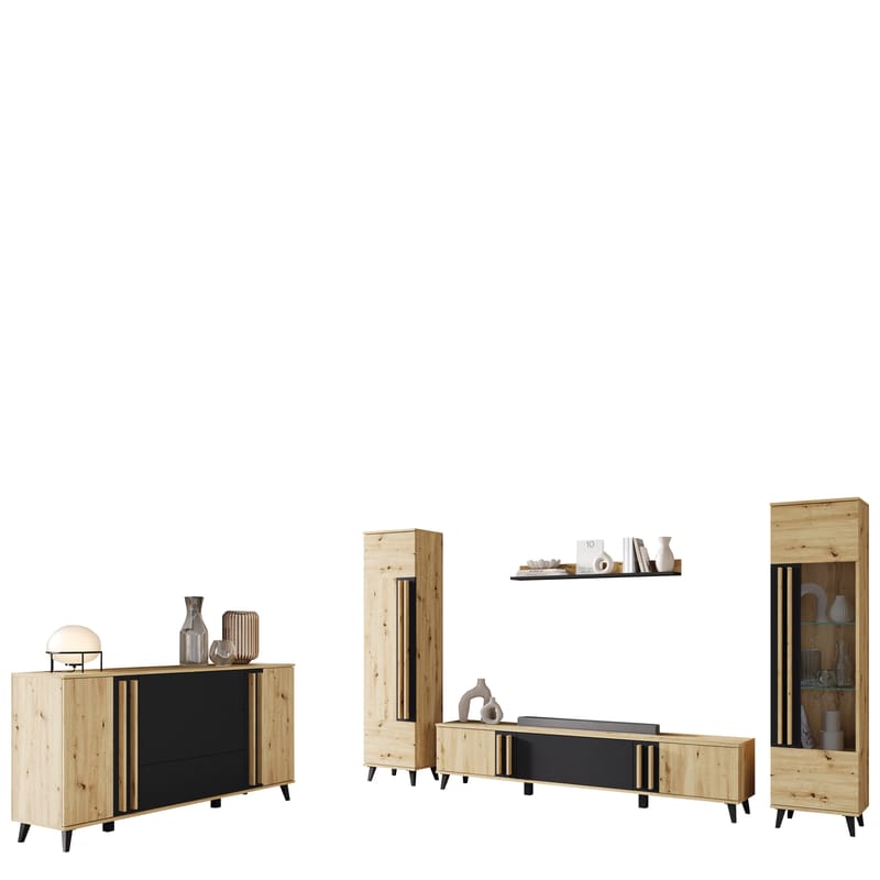 Torvos Møbelsett for stue, Brun/Svart