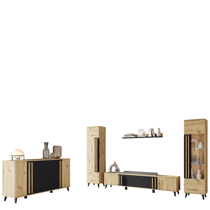 Torvos Møbelsett for stue - Brun/Svart - Møbler - Møbelsett - Møbelsett til stue