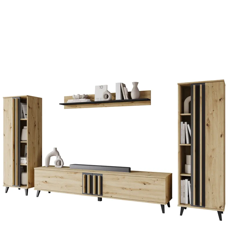 Torvos Møbelsett for stue - Brun/Svart - Møbler - Møbelsett - Møbelsett til stue