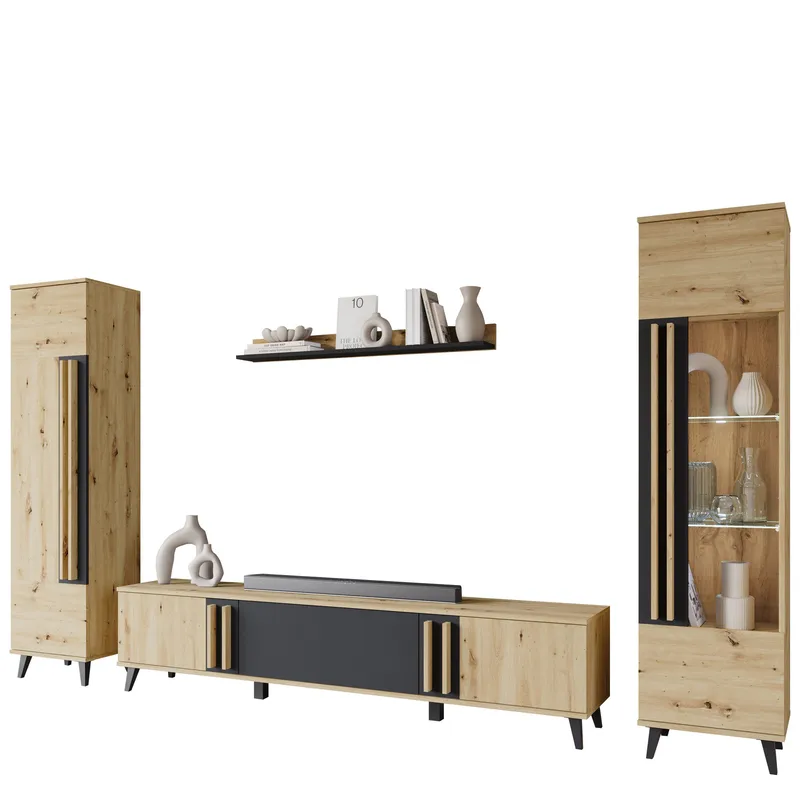 Torvos Møbelsett for stue - Brun/Svart - Møbler - Møbelsett - Møbelsett til stue