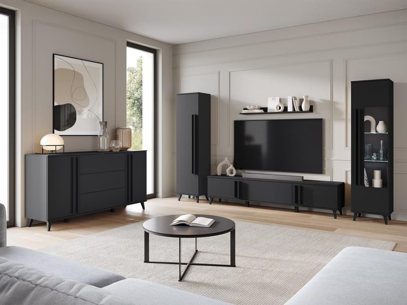 Torvos Møbelsett for stue - Svart - Møbler - Møbelsett - Møbelsett til stue