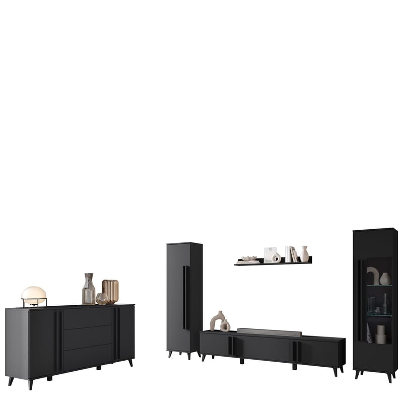 Torvos Møbelsett for stue - Svart - Møbler - Møbelsett - Møbelsett til stue