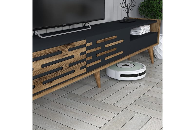 Valensiya Møbelsett for Stue, Valnøtt/Antrasitt