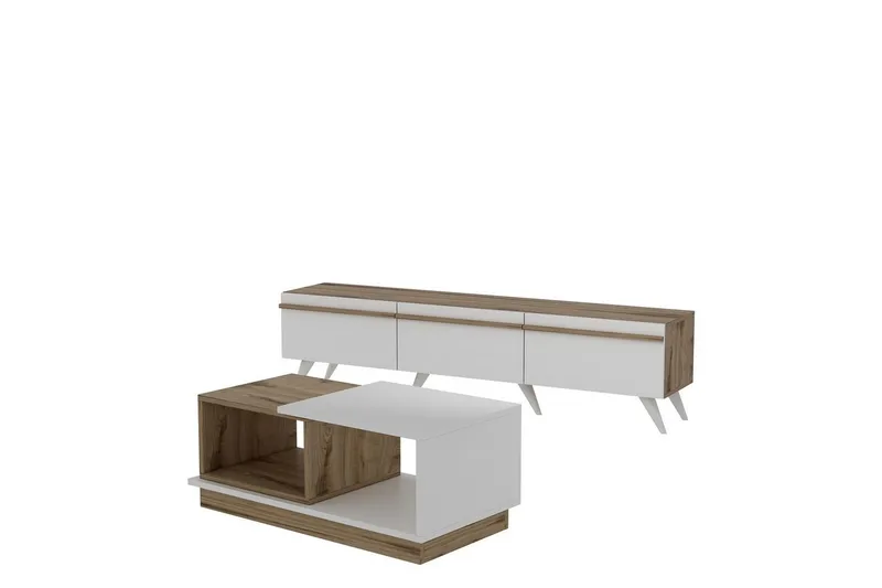 Valentina Møbelsett for Stue - Hvit/Blå - Møbler - Møbelsett - Møbelsett til stue