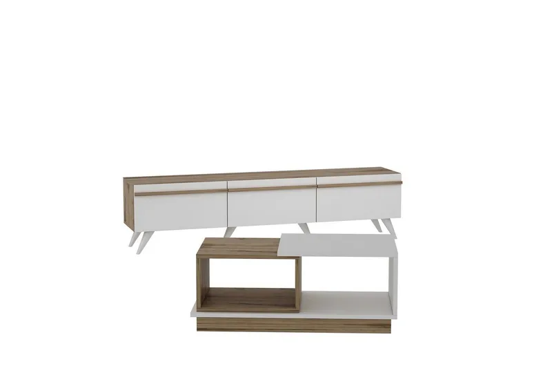 Valentina Møbelsett for Stue - Hvit/Blå - Møbler - Møbelsett - Møbelsett til stue