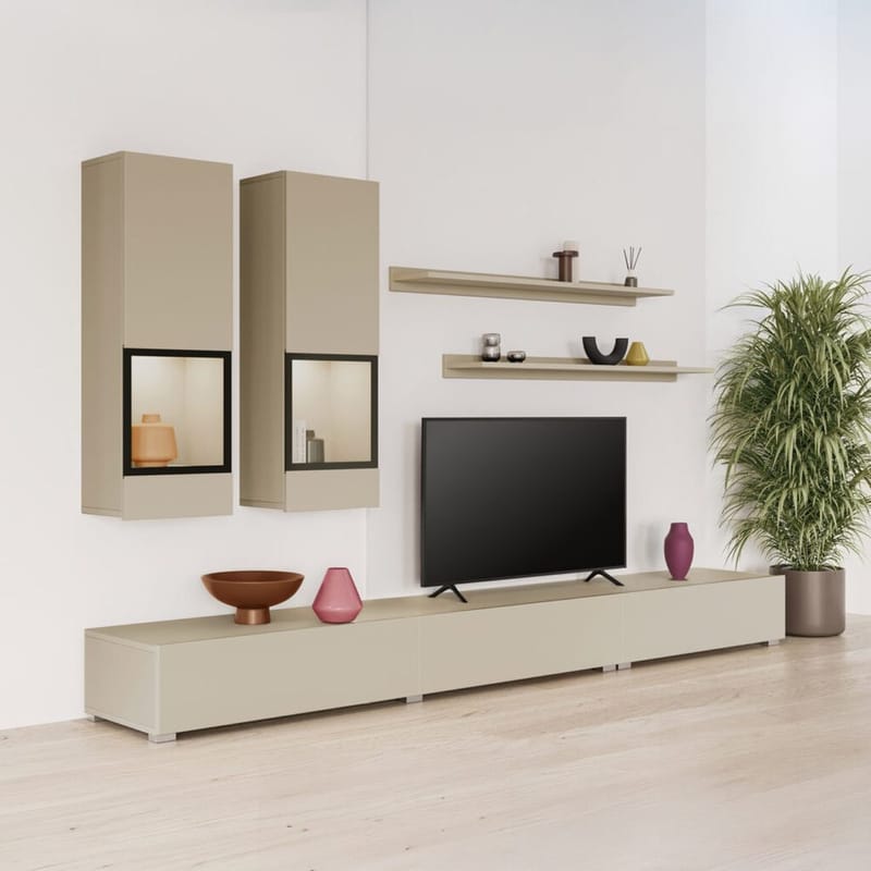 Veggenhet Baros - Lys beige - Møbler - Møbelsett - Møbelsett til stue
