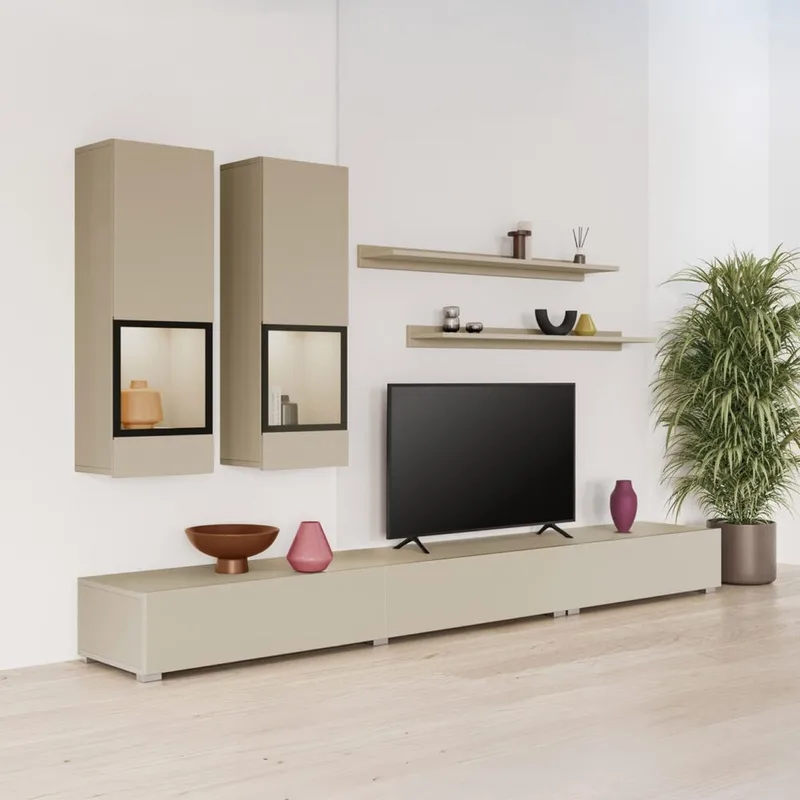 Veggenhet Baros - Lys beige - Møbler - Møbelsett - Møbelsett til stue