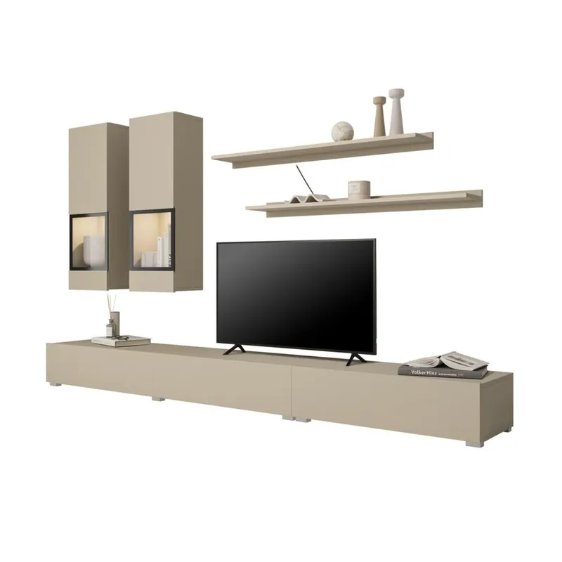 Veggenhet Baros - Lys beige - Møbler - Møbelsett - Møbelsett til stue