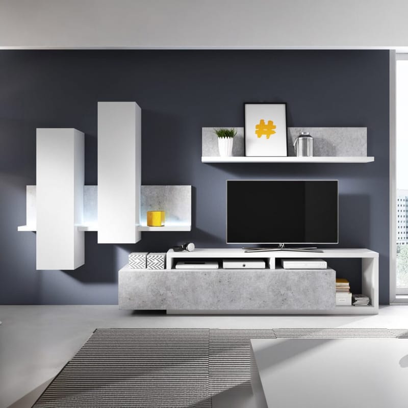 Veggenhet Bota - Hvit - Betong Colorado - Møbler - Møbelsett - Møbelsett til stue