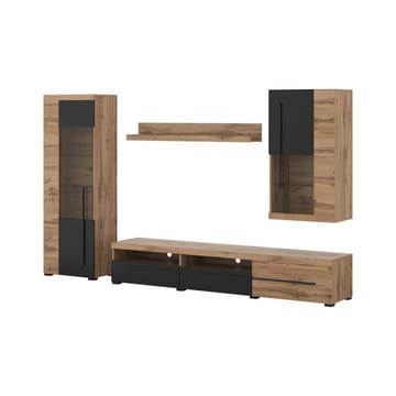 Veggseksjon Roger 4 deler - Wotan eik - Møbler - Møbelsett - Møbelsett til stue