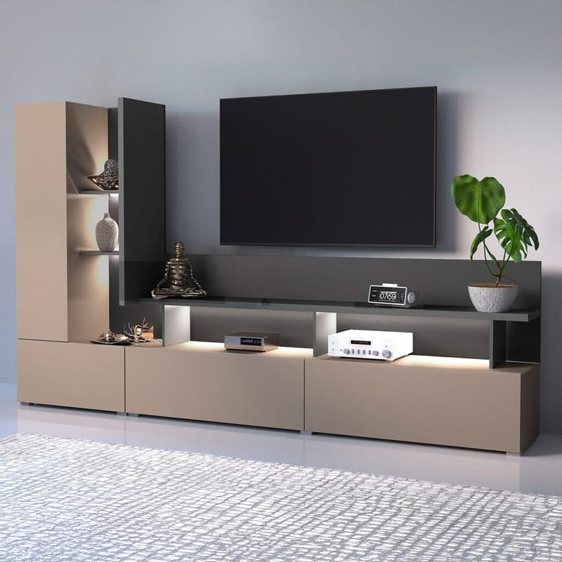 Veggseksjon Serio - Møbler - Møbelsett - Møbelsett til stue