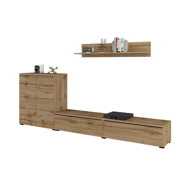 Veggseksjon Tana - Wotan eik - Møbler - Møbelsett - Møbelsett til stue