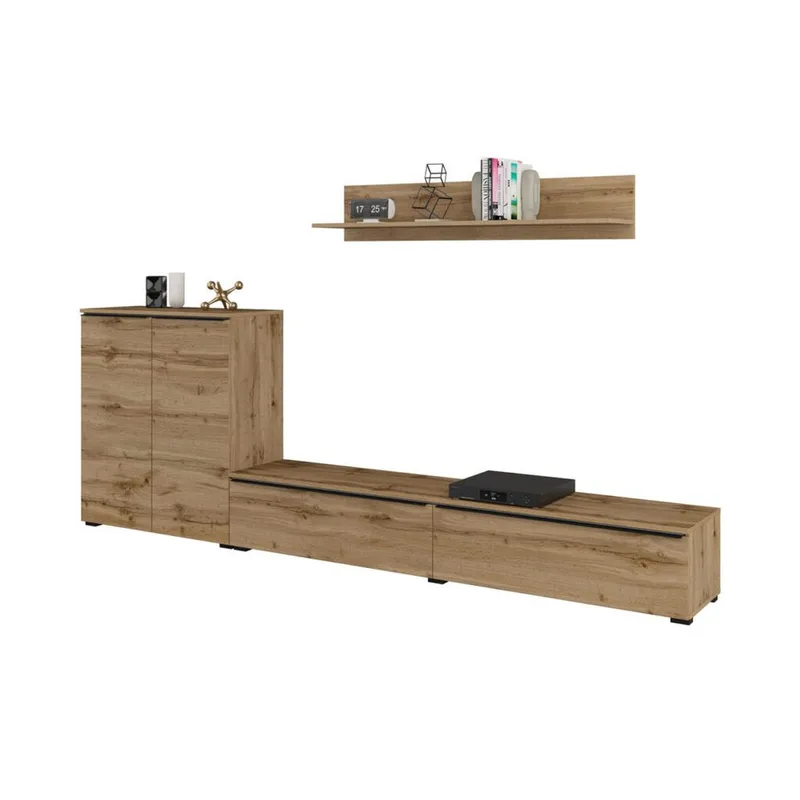 Veggseksjon Tana - Wotan eik - Møbler - Møbelsett - Møbelsett til stue