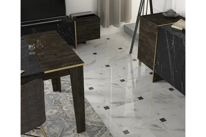 Veyron Møbelsett for Stue - Svart/Gull - Møbler - Møbelsett - Møbelsett til stue