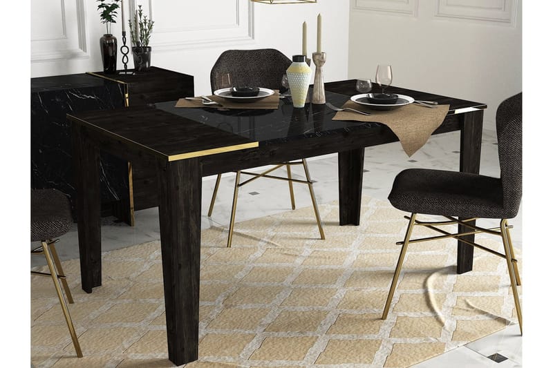 Veyron Møbelsett for Stue - Svart/Gull - Møbler - Møbelsett - Møbelsett til stue