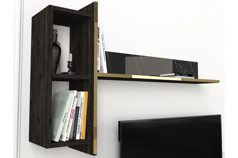 Veyron Møbelsett for Stue - Svart/Gull - Møbler - Møbelsett - Møbelsett til stue