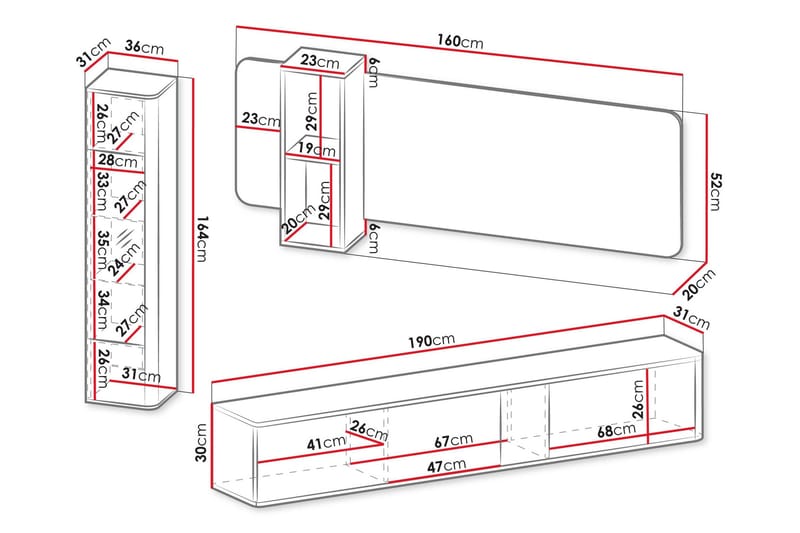 Zalricus Møbelsett for Stue - Beige - Møbler - Møbelsett - Møbelsett til stue