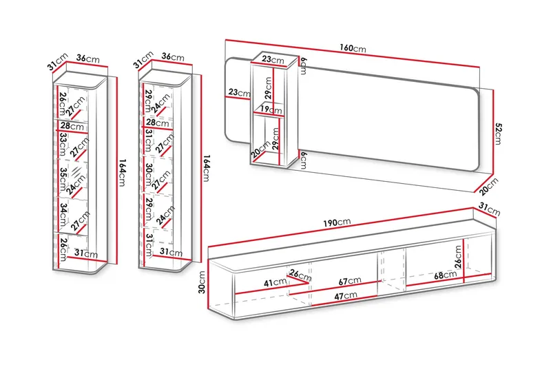 Zalricus Møbelsett for Stue - Beige - Møbler - Møbelsett - Møbelsett til stue