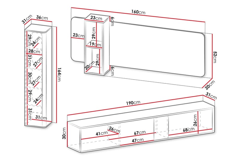 Zalricus Møbelsett for Stue - Beige - Møbler - Møbelsett - Møbelsett til stue