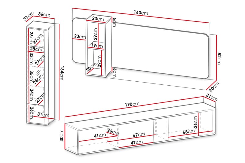 Zalricus Møbelsett for Stue - Beige - Møbler - Møbelsett - Møbelsett til stue