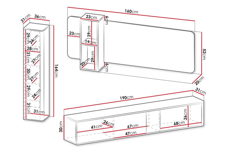Zalricus Møbelsett for Stue - Beige - Møbler - Møbelsett - Møbelsett til stue