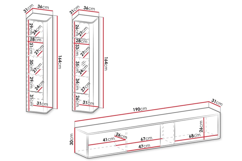 Zalricus Møbelsett for Stue - Beige - Møbler - Møbelsett - Møbelsett til stue