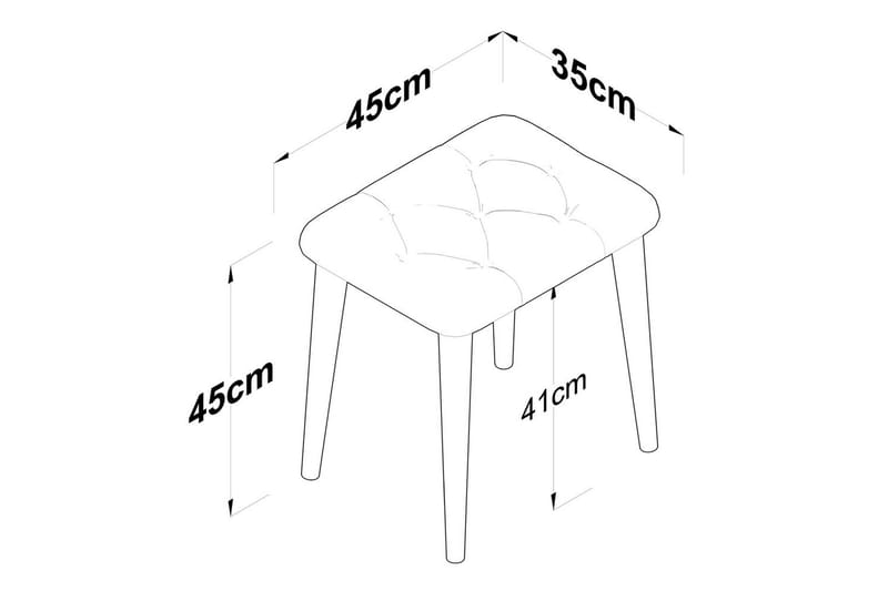 Maric Bargruppe 45 cm - Hvit - Møbler - Bord