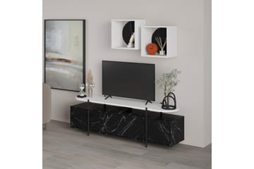 Hanley Tv-möbelset 160x35,6 cm Black/White - Møbler - Mediamøbel & tv møbel - TV-møbelsett