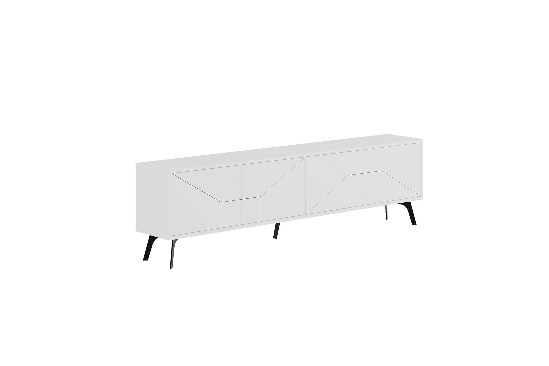 Dune TV-benk 180x29,6 cm Hvit - Hanah Home