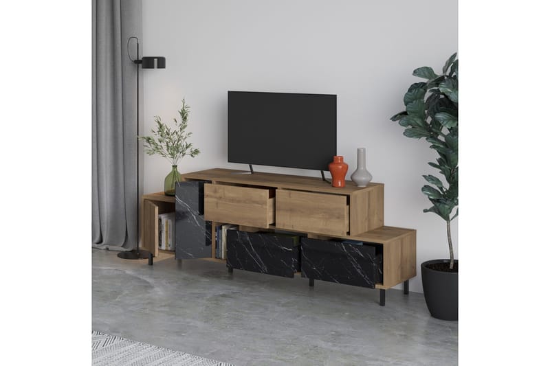 Hermes Tv-möbelset 171,2x35,6 cm Beige Brown/Black - Møbler - Mediamøbel & tv møbel - TV-benk & mediabenk