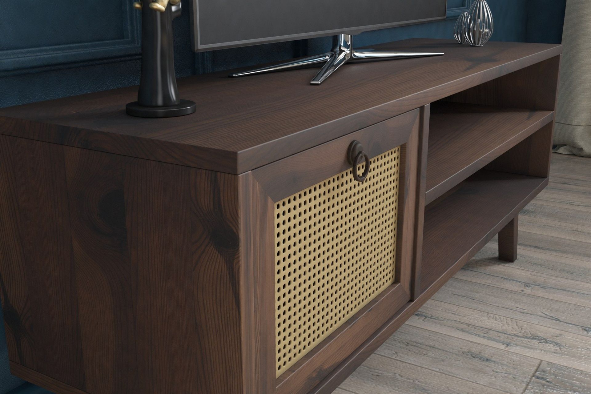 Julee TV-Benk 120x30 cm Brun - Hanah Home - Møbler - Mediamøbel & tv møbel - TV-benk & mediabenk