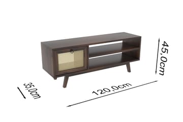 Julee TV-Benk 120x30 cm Brun - Hanah Home - Møbler - Mediamøbel & tv møbel - TV-benk & mediabenk