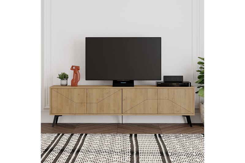 Dune TV-benk 180x29,6 cm Brun - Hanah Home - Møbler - Mediamøbel & tv møbel - TV-benk & mediabenk