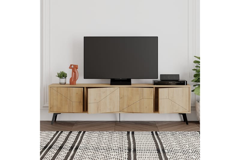 Dune TV-benk 180x29,6 cm Brun - Hanah Home - Møbler - Mediamøbel & tv møbel - TV-benk & mediabenk
