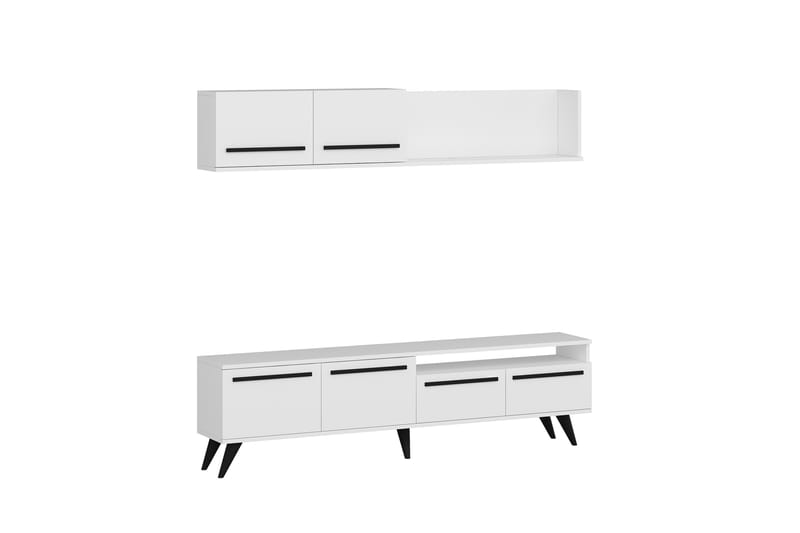 Mono TV-Møbelsett 180x22 cm Hvit - Hanah Home - Møbler - Mediamøbel & tv møbel - TV-møbelsett