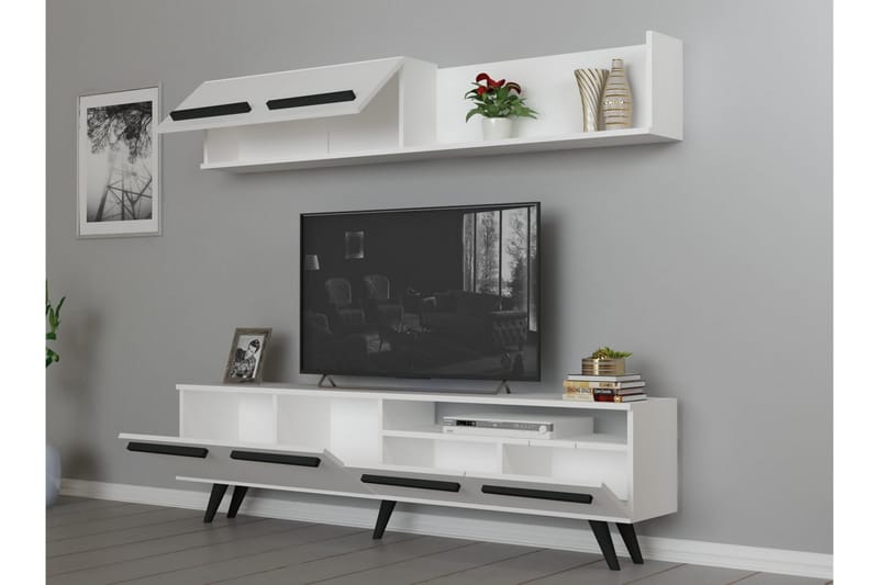 Mono TV-Møbelsett 180x22 cm Hvit - Hanah Home - Møbler - Mediamøbel & tv møbel - TV-møbelsett