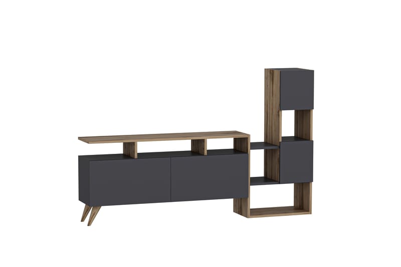 Showsley TV-møbelsett 55,4x31,6 cm Brun/Svart - Hanah Home - Møbler - Mediamøbel & tv møbel - TV-møbelsett